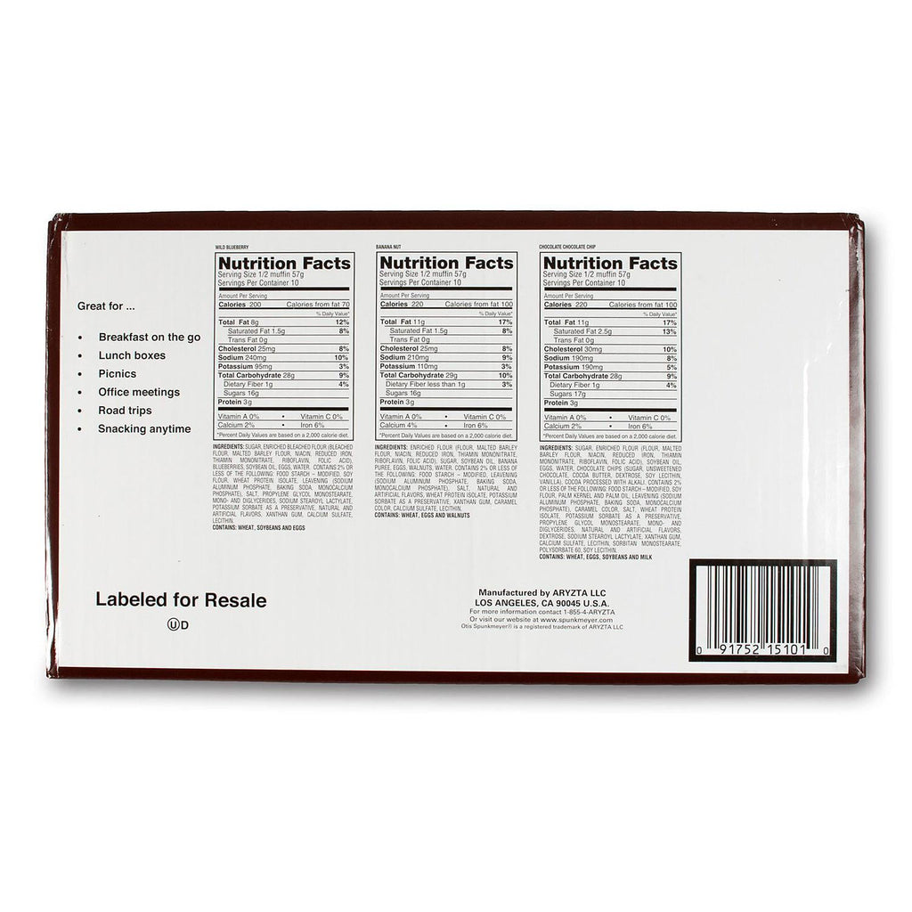 Otis Spunkmeyer Muffins Variety Pack, Assorted Flavors, 4 Ounce Pack, 15 Packs/Box