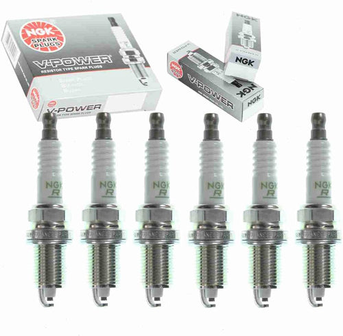 6 Pc NGK V-Power Spark Plugs Compatible with Jeep Grand Cherokee 3.7L V6 2005-2010