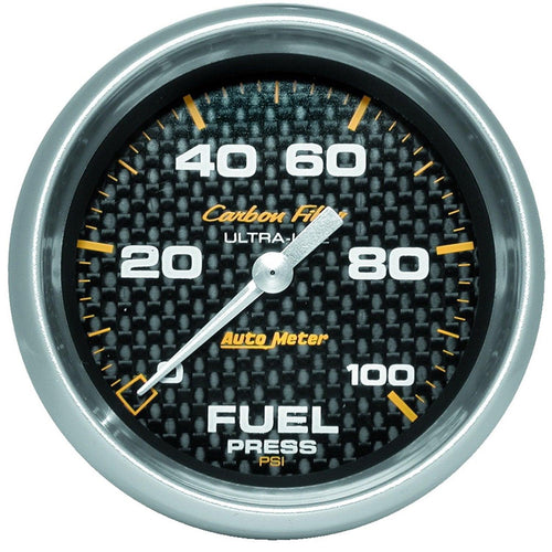 2-5/8 in. FUEL PRESSURE 0-100 PSI CARBON FIBER - greatparts