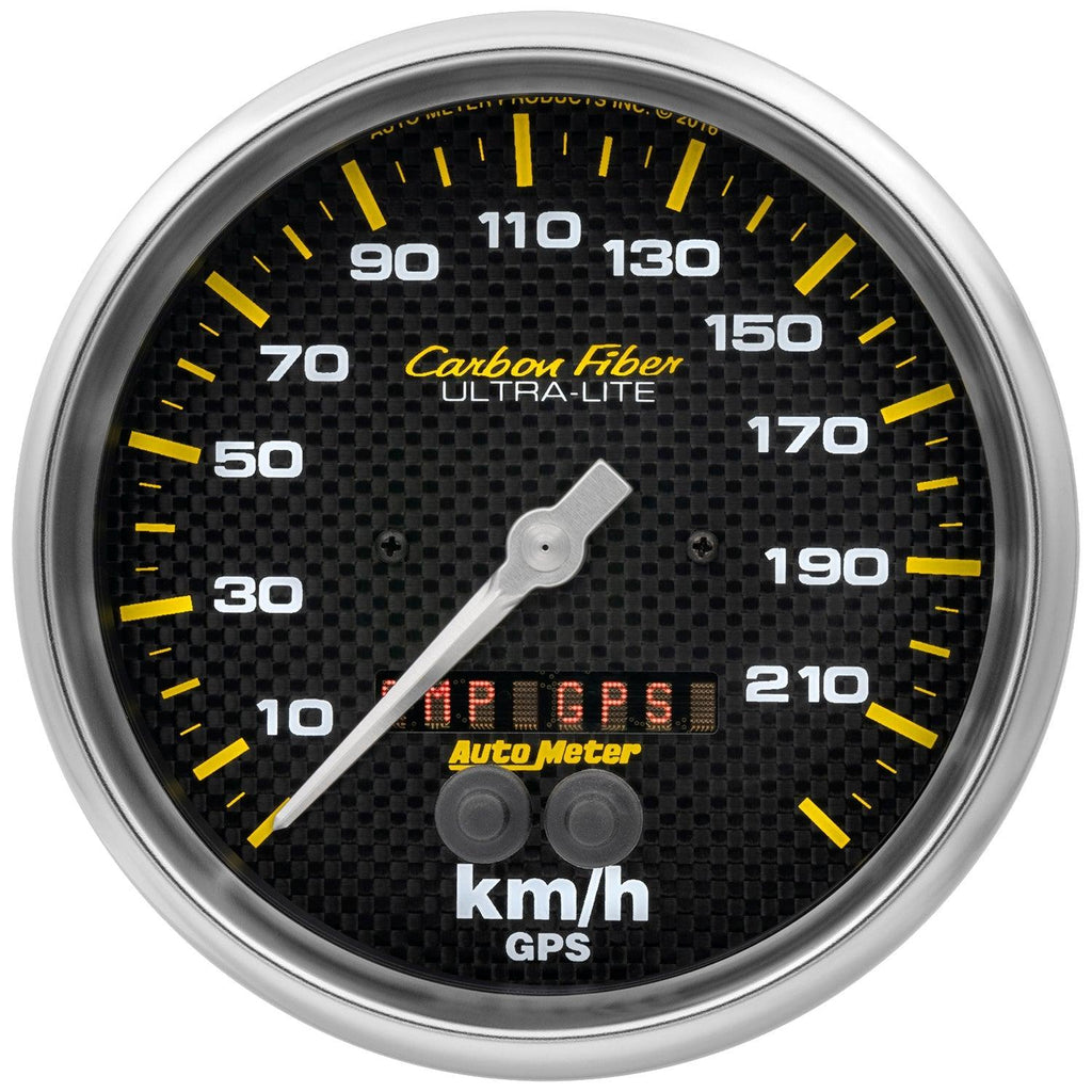 5 in. GPS SPEEDOMETER 0-225 KM/H CARBON FIBER - greatparts