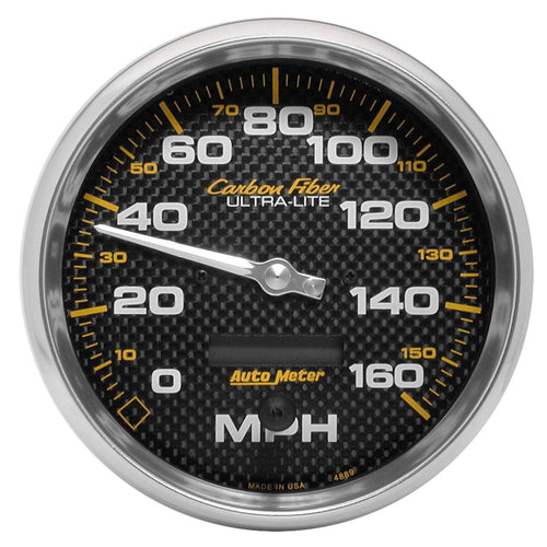 5 in. SPEEDOMETER 0-160 MPH CARBON FIBER - greatparts