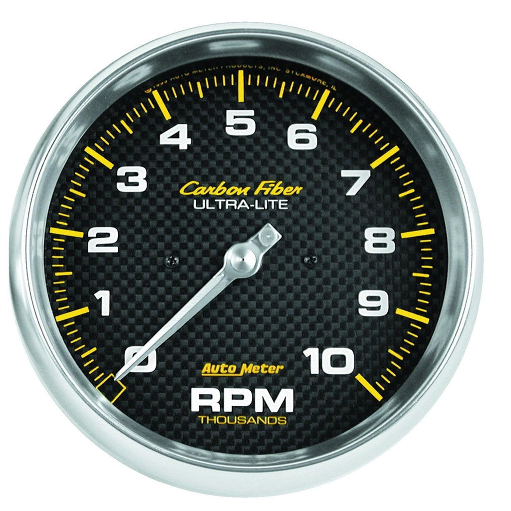 5 in. IN-DASH TACHOMETER 0-10000 RPM CARBON FIBER - greatparts