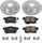 K5368 Rear Z23 Carbon Fiber Brake Pads with Drilled & Slotted Brake Rotors Kit