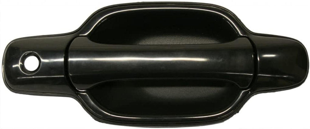 for Chevy Colorado Exterior Door Handle Front Passenger Side Smooth Black 2004-2012 | with Key Hole| Trim: LS/LT/WT