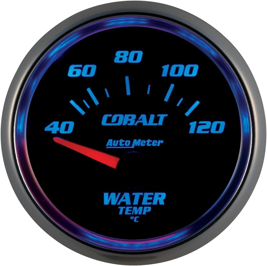 6137-M Cobalt 2-1/16" 40-120 Degree C Short Sweep Electric Water Temperature Gauge