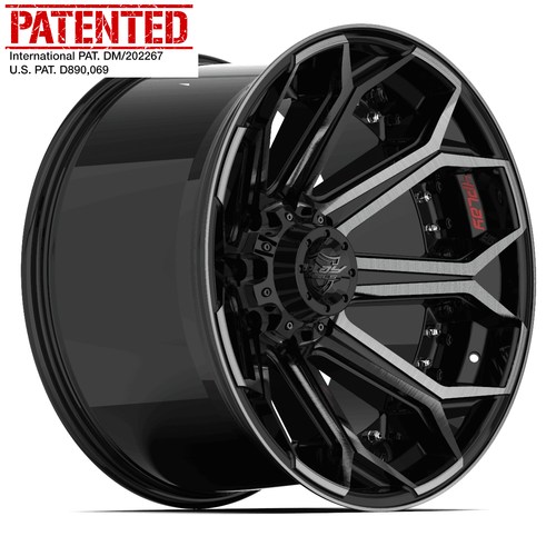 20x10 4PLAY Wheel for GM-Ford-Dodge-Hummer 4P80R Brushed Black Rim - greatparts