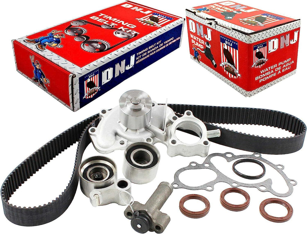 DNJ TBK965WP Timing Belt Kit with Water Pump for 1995-2004 / Toyota / 4Runner, T100, Tacoma, Tundra / 3.4L / DOHC / V6 / 24V / 3378Cc / 5VZFE