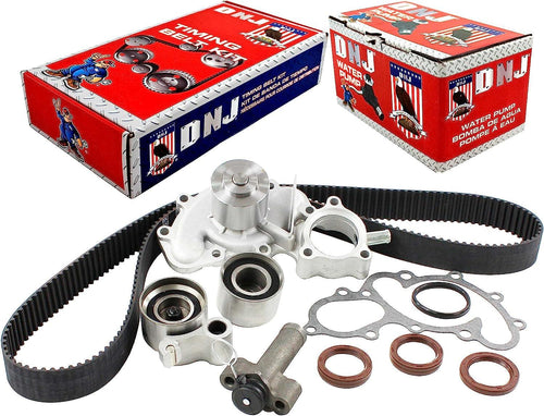 DNJ TBK965WP Timing Belt Kit with Water Pump for 1995-2004 / Toyota / 4Runner, T100, Tacoma, Tundra / 3.4L / DOHC / V6 / 24V / 3378Cc / 5VZFE