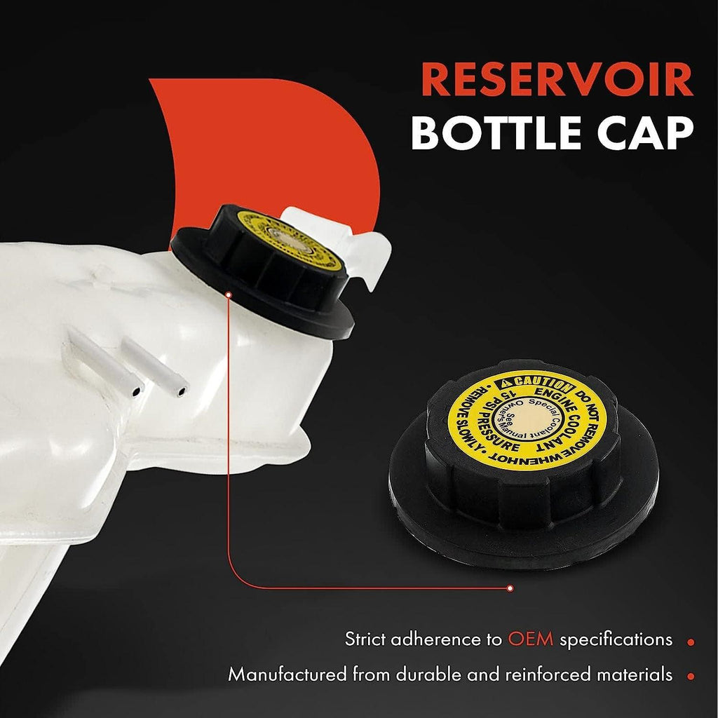 A-Premium Engine Coolant Overflow Recovery Reservoir Tank [W/Cap & Sensor] Compatible with Buick Skylark 1996-1998 & Oldsmobile Achieva & Pontiac Grand Am & Chevy Corsica 1995-1996, [2.4L 3.1L Only]