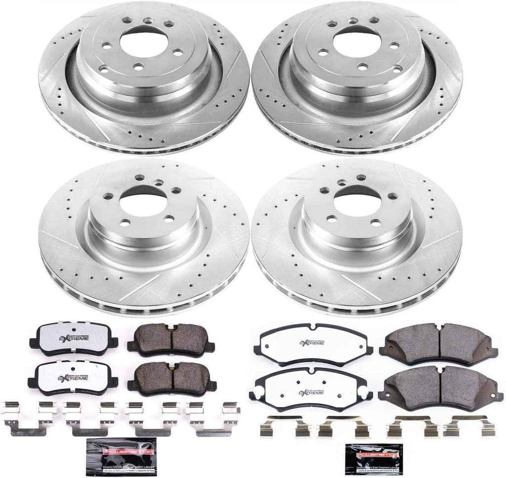 K6476-36 Front and Rear Z36 Truck & Tow Brake Kit, Carbon Fiber Ceramic Brake Pads and Drilled/Slotted Brake Rotors