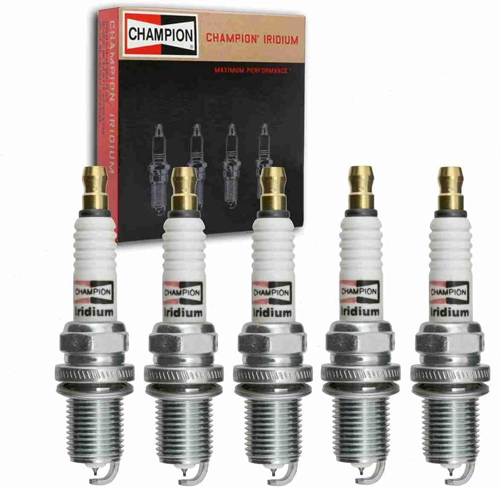 5 Pc Champion Iridium Spark Plugs Compatible with Volvo XC70 2.5L L5 2003-2007