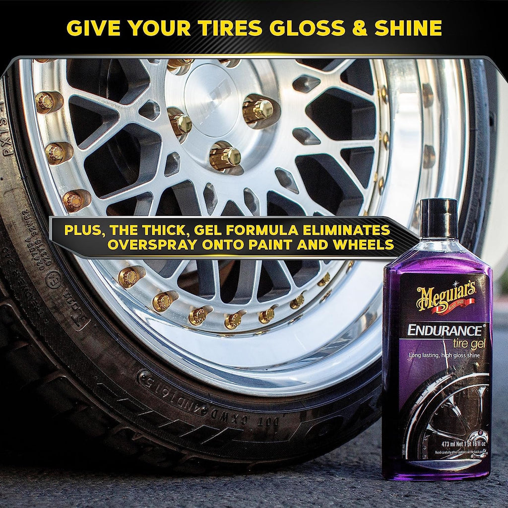 Meguiar’S Endurance Tire Gel - This Long-Lasting Formula That Restores Tires While Leaving a Brilliant, High-Gloss Finish - 16 Oz