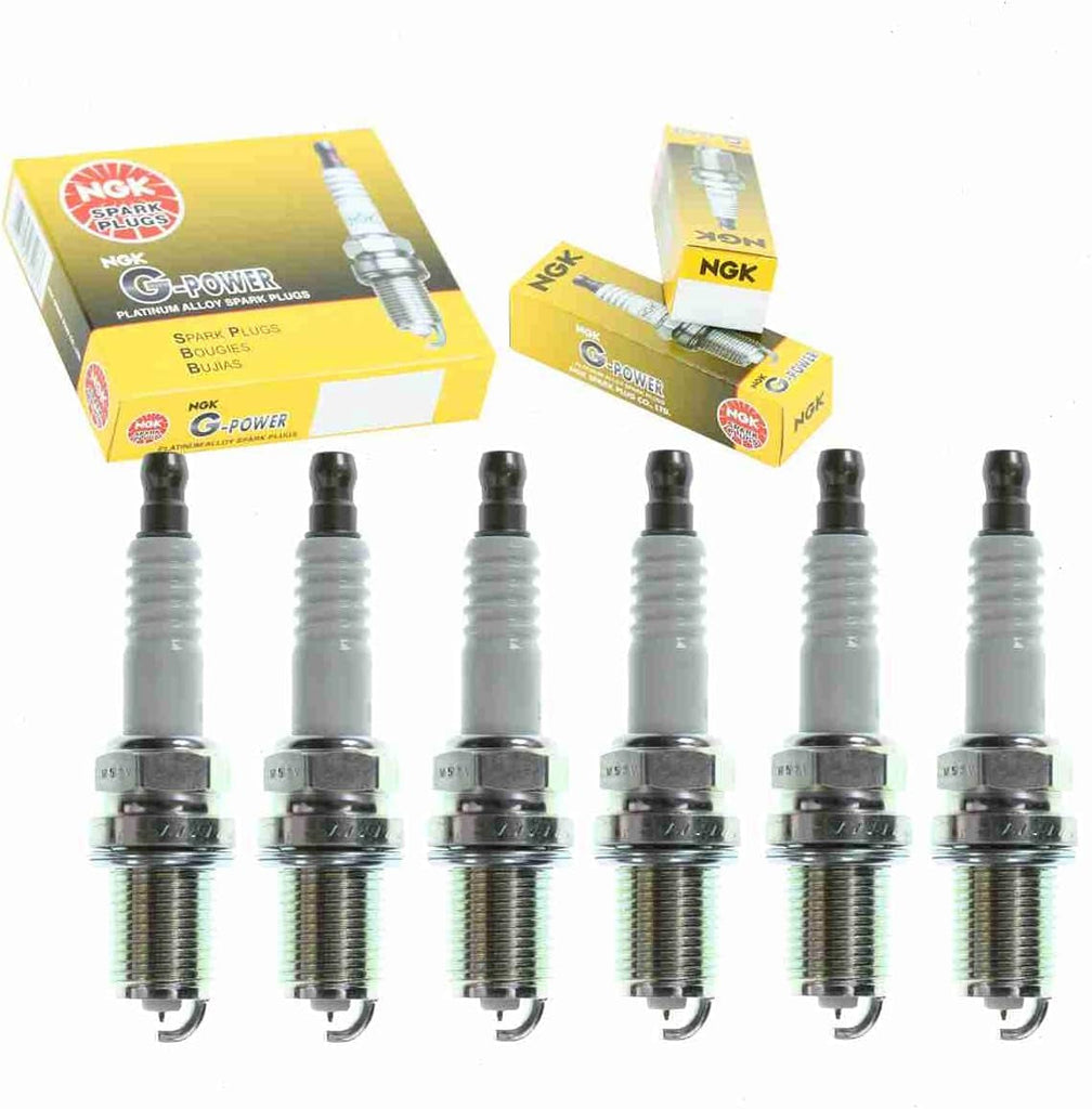 6 Pc NGK G-Power Spark Plugs Compatible with Nissan Frontier 3.3L V6 1999-2004