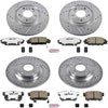 K2277-26 Front and Rear Z26 Carbon Fiber Brake Pads with Drilled & Slotted Brake Rotors Kit