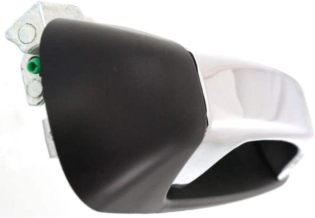 Compatible with Chrysler Aspen Exterior Door Handle 2007 2008 2009 Passenger Side | Rear Smooth Black Bezel W/Chrome Lever | Trim: All Submodels | CH1521118 | 1EH601XRAA