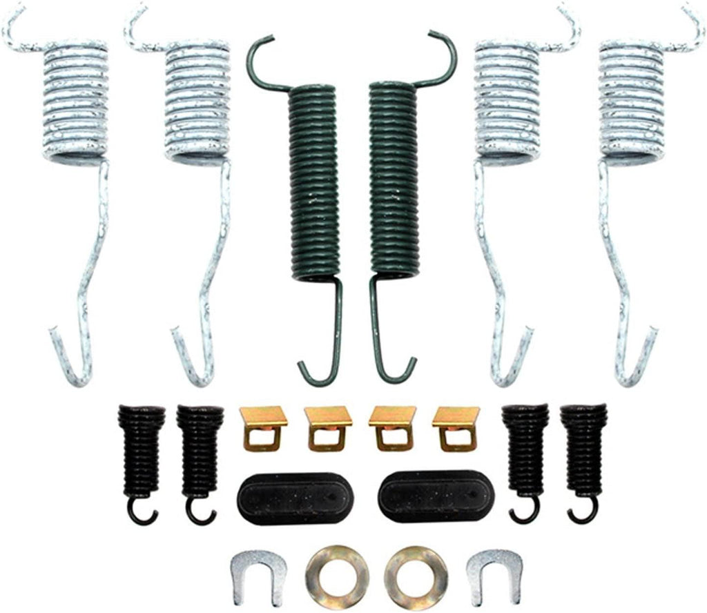Professional 18K1599 Front Drum Brake Hardware Kit with Clips, Springs, Washers, and Caps