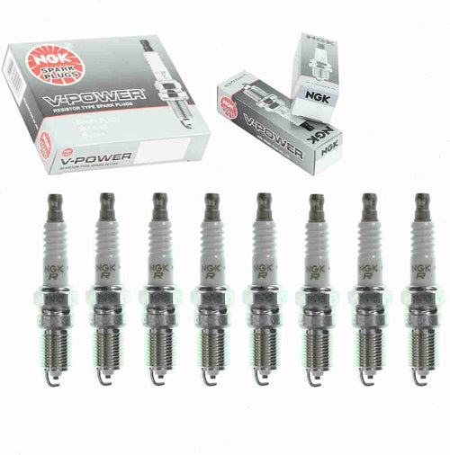8 Pc NGK V-Power Spark Plugs Compatible with Cadillac Seville 4.1L 4.5L 4.6L 4.9L V8 1982-2004