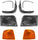 6 Piece Lighting Kit Headlights with Bezels & Corner Lights LH Driver & RH Passenger Sides for Ford Ranger