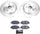 K7528 Rear Z23 Carbon Fiber Brake Pads with Drilled & Slotted Brake Rotors Kit