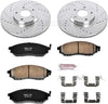 K5263 Front Z23 Carbon Fiber Brake Pads with Drilled & Slotted Brake Rotors Kit