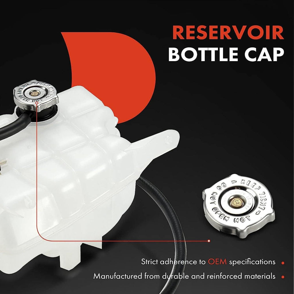 A-Premium Engine Coolant Overflow Recovery Reservoir Tank [With Cap & Tubing] Compatible with Jeep Libert KJ 2002-2007, V6 3.7L, Replace for # 603-319, 52079848AA, 52079788AD, 52079788AE