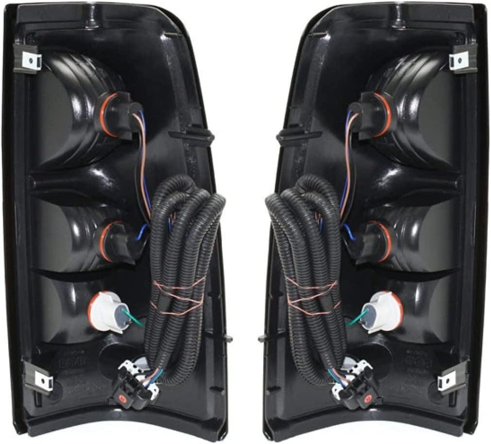For Chevy Silverado 1500/2500 Series/3500 Single R/Wheel Tail Light 2004-2006 Driver and Passenger Side Pair Fleetside Dark Trim CAPA Certified | GM2800174 | GM2801174 | 15844157 | 15844156