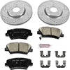 K6306 Front Z23 Carbon Fiber Brake Pads with Drilled & Slotted Brake Rotors Kit