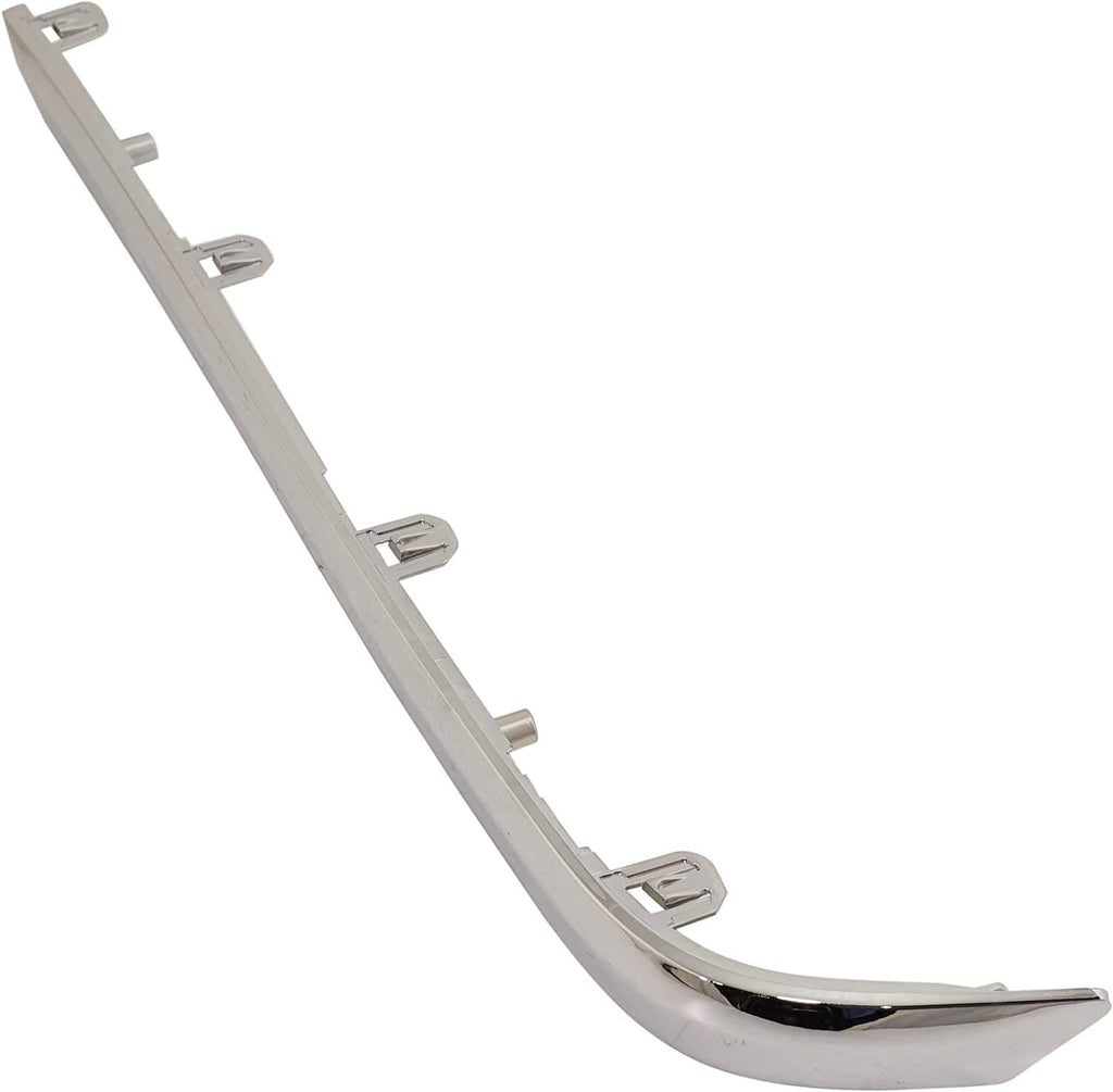 Rear, Driver Side Bumper Trim Compatible with 2017-2022 Honda Ridgeline Chrome Silver, Garnish Partslink - HO1146106