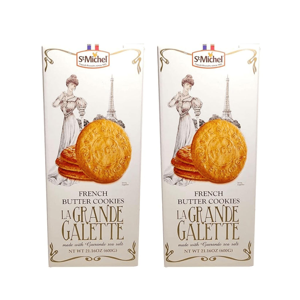 St Michel La Grande Galette French Butter Cookies 21.6oz 600g - 2-Pack