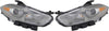 Compatible with Dodge Dart Headlight 2013 14 15 2016 Driver and Passenger Side Pair Front Chrome Trim HID Type for CH2518144 | 68081391AE