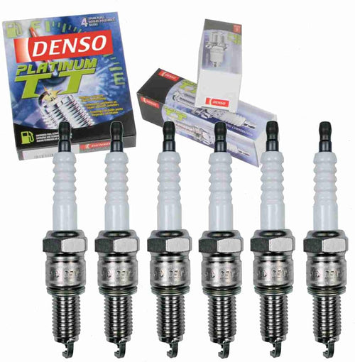 6 Pc DENSO Platinum TT Spark Plugs Compatible with Dodge Dakota 3.9L V6 1987-1991