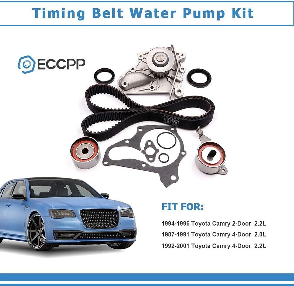 Timing Belt Water Pump Kit Fits for 1987-2001 Fit for TOYOTA CAMRY CELICA MR2 RAV4 SOLARA 2.0L 2.2L DOHC L4 163SFE 5SFE TBK138 TCKWP199