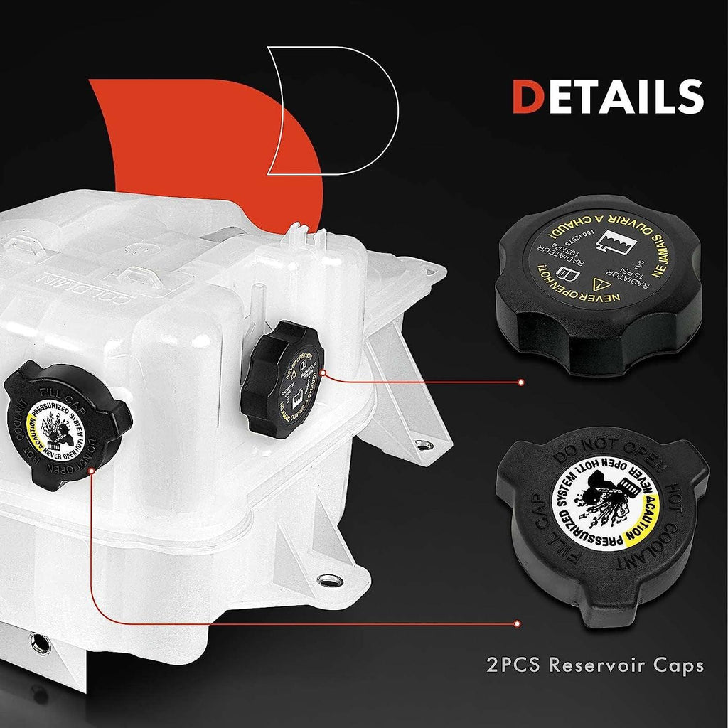 A-Premium Engine Coolant Recovey Reservoir Tank [W/ Cap & Sensor] Compatible with Freightliner Vehicles 2008-2019 for Cascadia, Century Class, Columbia, Coronado, M2 106, M2 112, Replace # 525263005