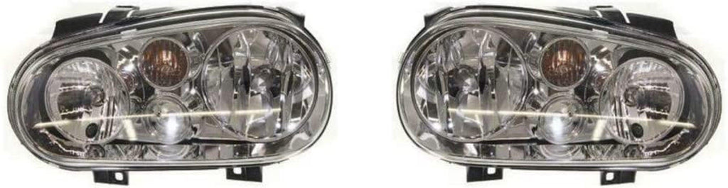: for 1999 2000 2001 2002 Volkswagen Golf Headlight Assembly Driver and Passenger Side W/Bulbs-Replaces VW2502113 VW2503113 (Vehicle Trim: to VIN 25057050)