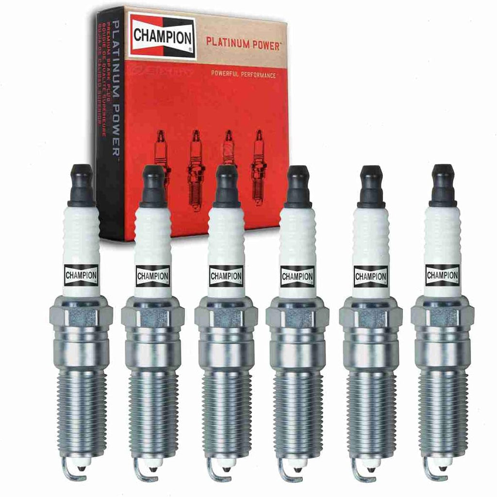 6 Pc Champion Platinum Spark Plugs Compatible with Buick Lacrosse 3.0L 3.6L V6 2005-2016