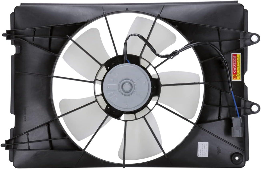 601060 Cooling Fan Assembly Compatible with 2006-2008 Honda Ridgeline , Black