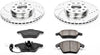 K4623 Front Z23 Carbon Fiber Brake Pads with Drilled & Slotted Brake Rotors Kit