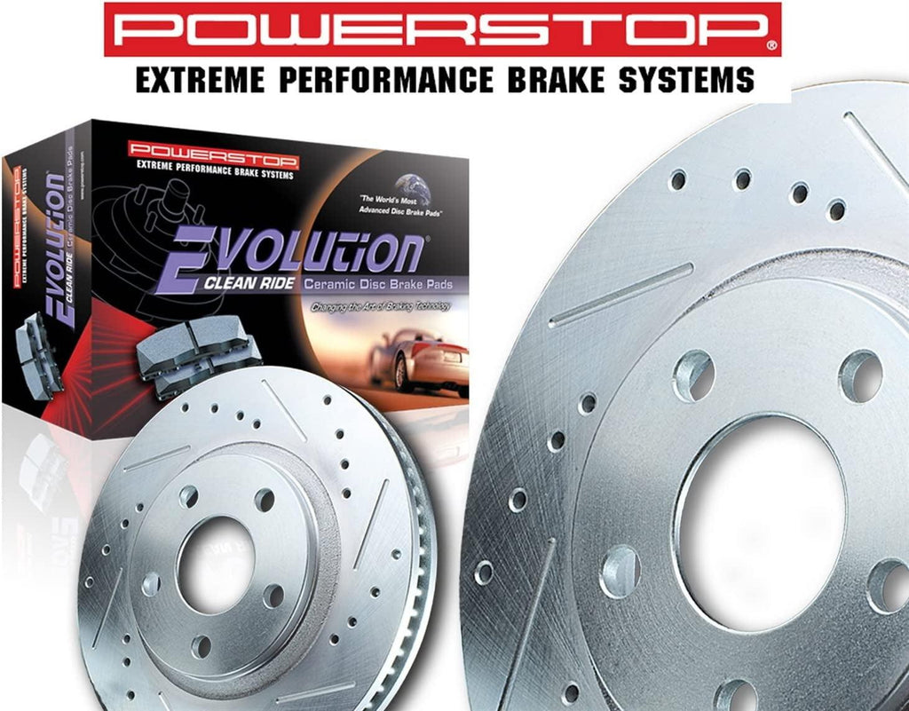 K098 Rear Z23 Carbon Fiber Brake Pads with Drilled & Slotted Brake Rotors Kit