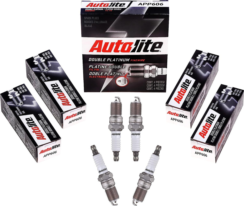 APP606 Double Platinum Automotive Replacement Spark Plugs (4 Pack)