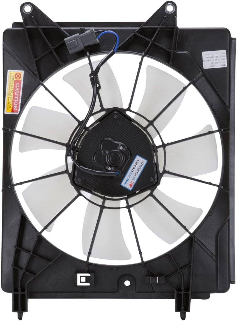 611200 Cooling Fan Assembly Compatible with 2007-2011 Honda Element , Black