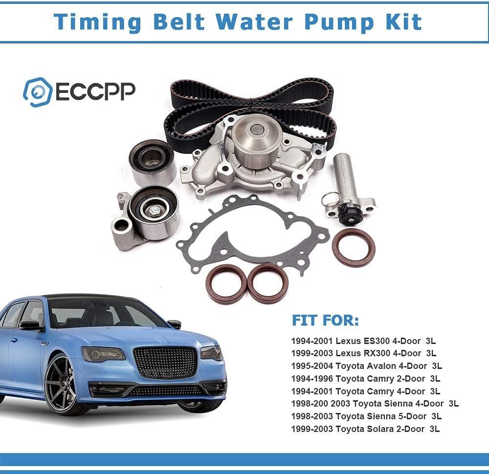 Timing Belt Water Pump Kit Fits for 1994-2004 Fit for TOYOTA Camry Avalon Sienna Solara Fit for LEXUS ES300 RX300 3.0L V6 DOHC 24V Engine 1MZFE