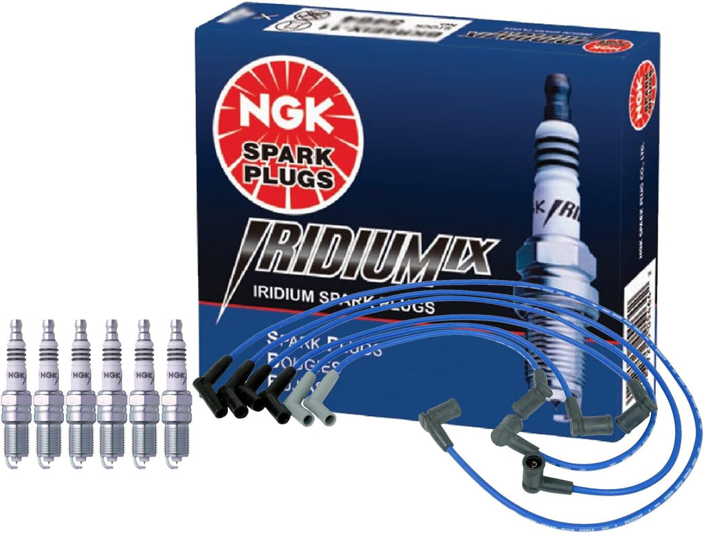 NGK Wire & 6 Iridium IX Spark Plugs Kit for Ford Ranger Mazda B3000 3.0 V6