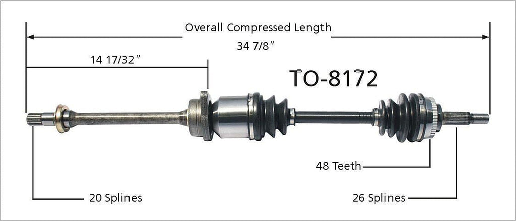 TO-8172 CV Axle Shaft