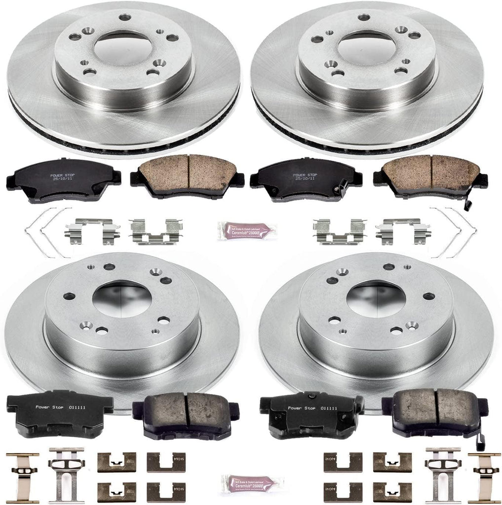 KOE4276 Autospecialty Front and Rear Replacement Brake Kit-Oe Brake Rotors & Ceramic Brake Pads