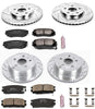K5516 Front and Rear Z23 Carbon Fiber Brake Pads with Drilled & Slotted Brake Rotors Kit