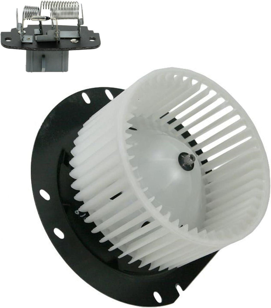 A/C AC Heater Blower Motor W/Fan Cage & Resistor Kit Compatible with Ford Mercury