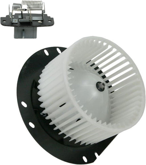 A/C AC Heater Blower Motor W/Fan Cage & Resistor Kit Compatible with Ford Mercury