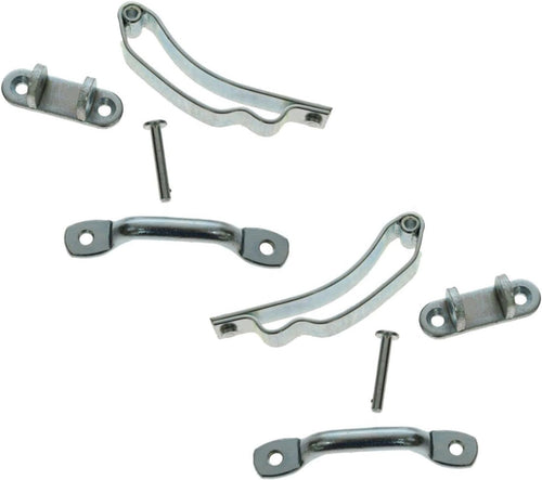 Door Check Stop Bracket Kit Pair Set Left & Right Compatible with Peterbilt Trucks