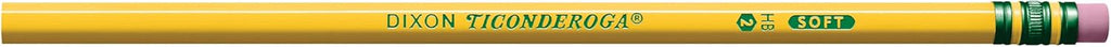 Ticonderoga Wood-Cased Pencils, Unsharpened, #2 HB Soft, Yellow, 96 Count