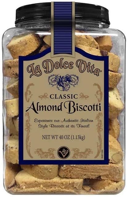 La Dolce Vita Classic Italian Biscotti Almond, 40 Ounce